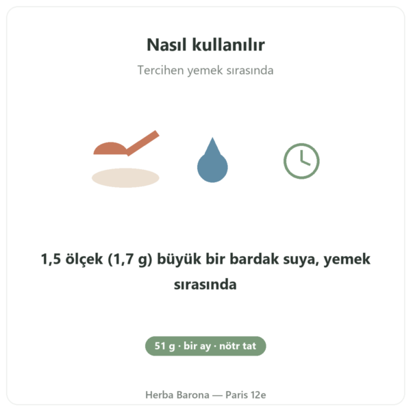 Magnésium³ Toz Nutripure 51 g kullanım Paris Herba Barona