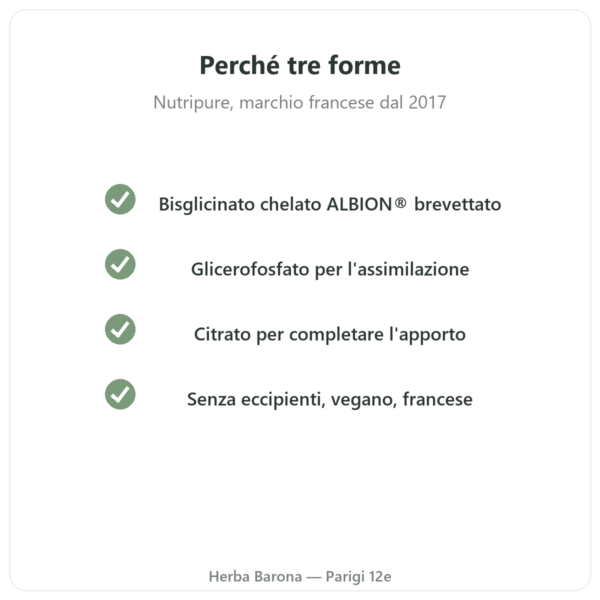 Magnesio³ in polvere Nutripure 51 g qualità Paris Herba Barona
