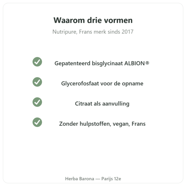 Magnesium³ poeder Nutripure 51 g kwaliteit Paris Herba Barona