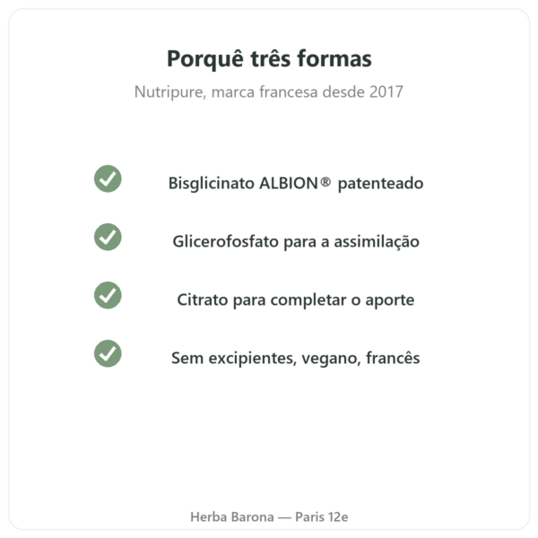 Magnésio³ em pó Nutripure 51 g qualidade Paris Herba Barona