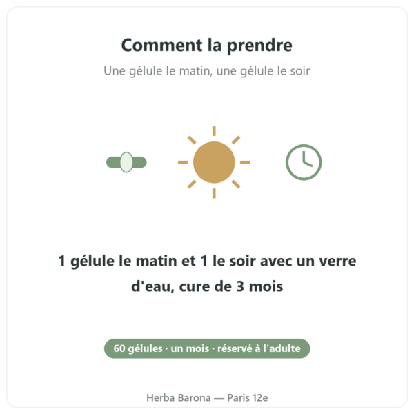 Meno Pause 60 gélules SIHO mode d'emploi Paris Herba Barona