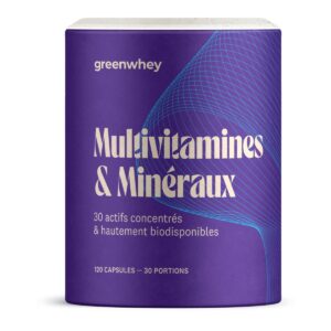 Multivitamines et Minéraux Greenwhey 30 actifs 120 capsules Paris Herba Barona