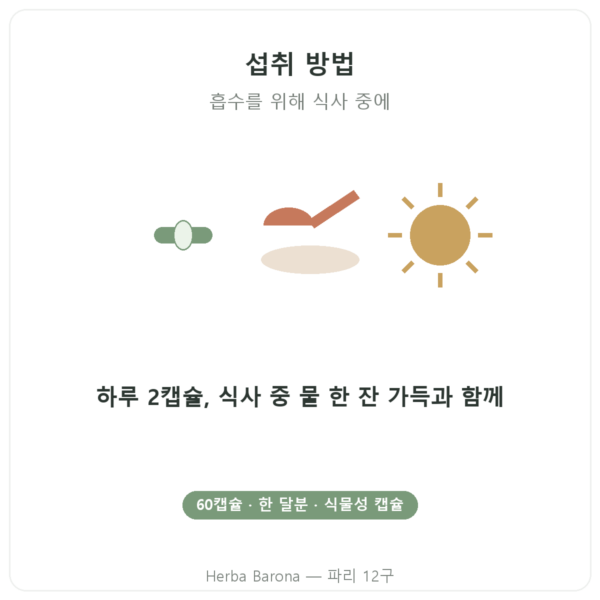 Nutripure 멀티비타민 60캡슐 사용법 Paris Herba Barona