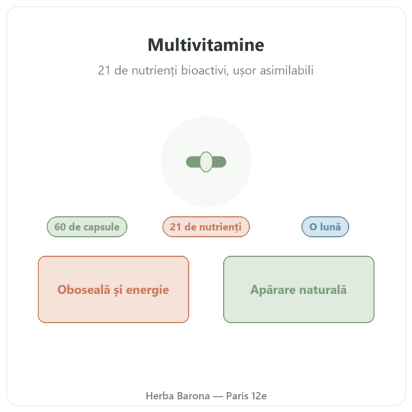 Multivitamine Nutripure 60 capsule prezentare Paris Herba Barona