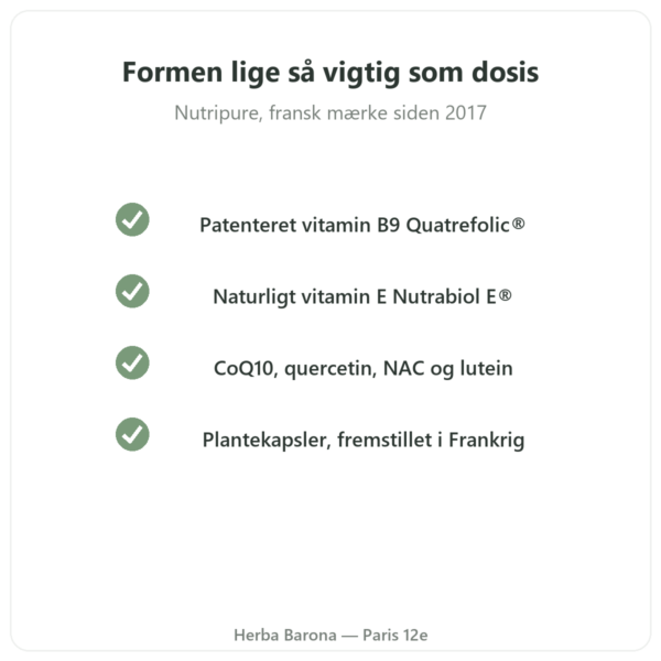 Multivitaminer Nutripure 60 kapsler kvalitet Paris Herba Barona