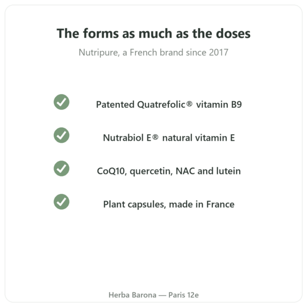 Multivitamins Nutripure – 60 capsules quality Paris Herba Barona