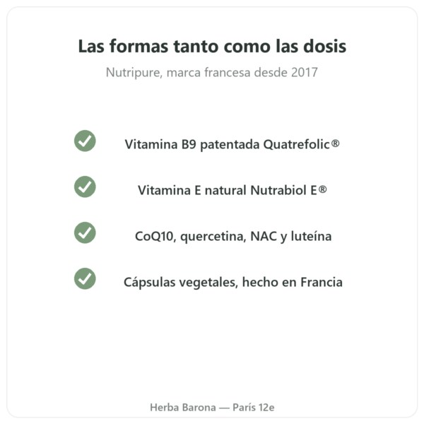 Multivitaminas Nutripure 60 cápsulas calidad Paris Herba Barona