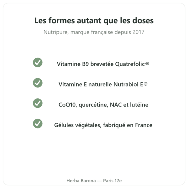 Multivitamines 60 gélules Nutripure qualité Paris Herba Barona