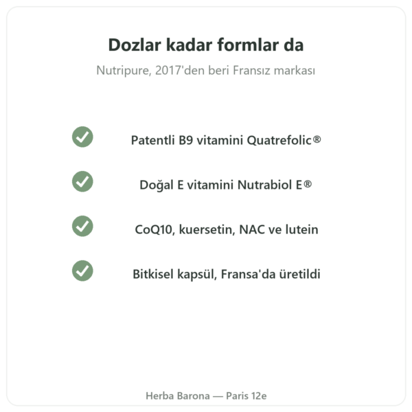 Nutripure Multivitamin, 60 kapsül kalite Paris Herba Barona