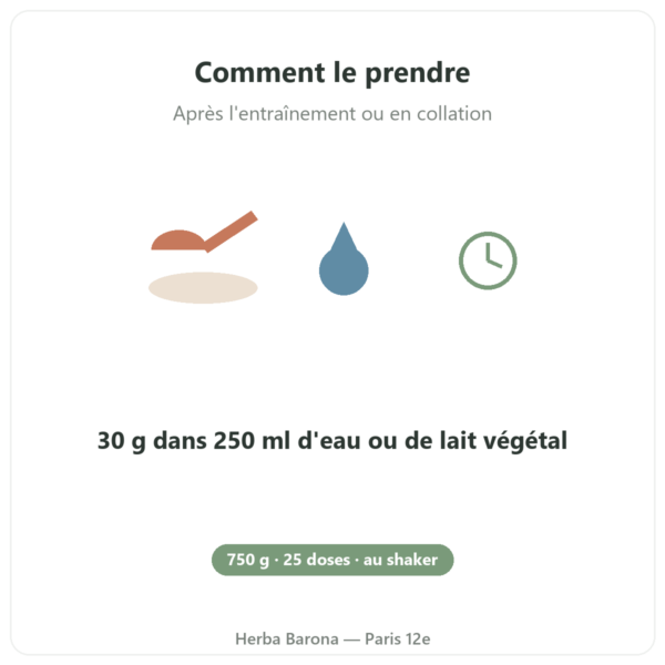Muscle Protein neutre Nutripure 750 g mode d'emploi Paris Herba Barona