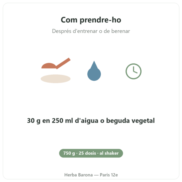 Muscle Protein Nutripure – neutre – 750 g mode d'ús Paris Herba Barona