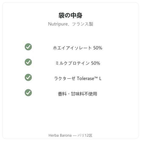 Muscle Protein Nutripure – プレーン – 750 g 品質 Paris Herba Barona