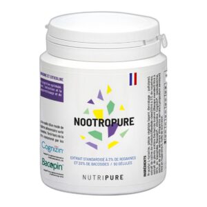 Nootropure Nutripure tyrosine bacopa rhodiola citicoline 90 gélules 1 mois Paris Herba Barona