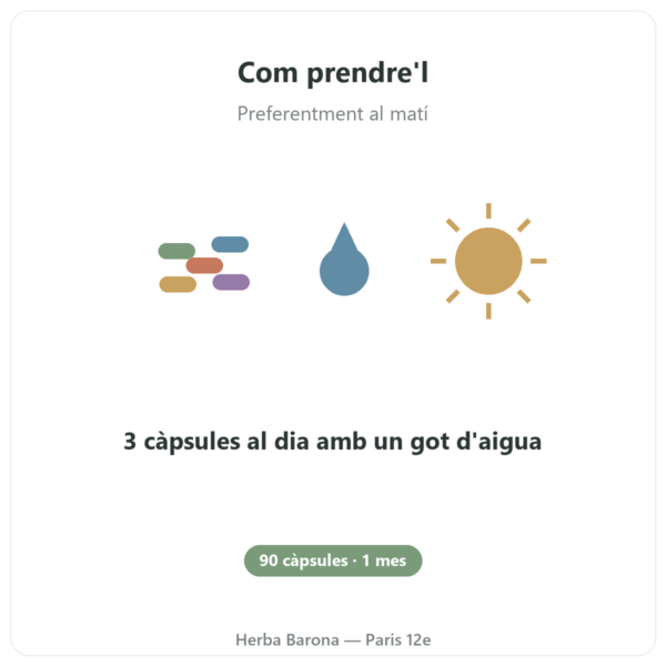 Nootropure Nutripure 90 càpsules (1 mes) mode d'ús Paris Herba Barona