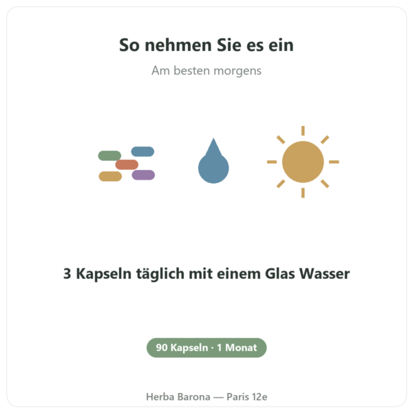 Nootropure Nutripure 90 Kapseln (1 Monat) Anwendung Paris Herba Barona