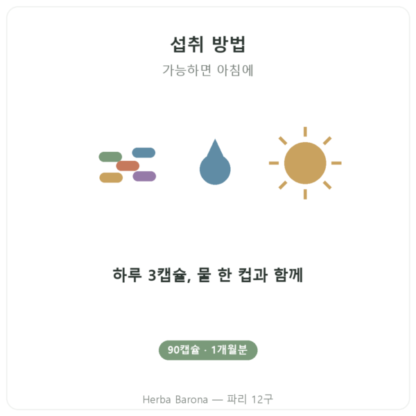 Nutripure 누트로퓨어 Nootropure 90캡슐 (1개월) 사용법 Paris Herba Barona