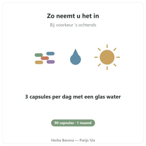 Nootropure Nutripure 90 capsules (1 maand) gebruik Paris Herba Barona