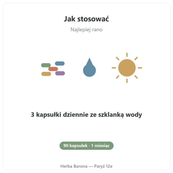 Nootropure Nutripure 90 kapsułek (1 miesiąc) stosowanie Paris Herba Barona