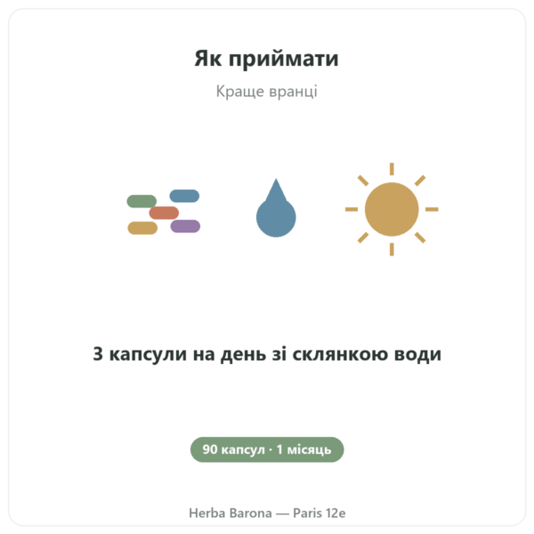 Nootropure Nutripure 90 капсул (1 місяць) застосування Paris Herba Barona