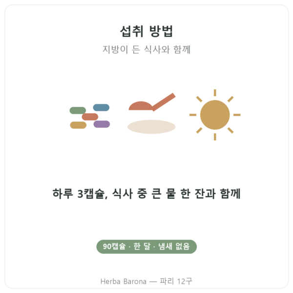 Nutripure 오메가3 Epax – 90캡슐 사용법 Paris Herba Barona