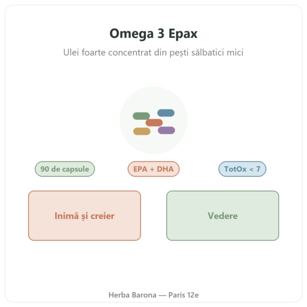 Omega 3 Epax Nutripure 90 capsule prezentare Paris Herba Barona