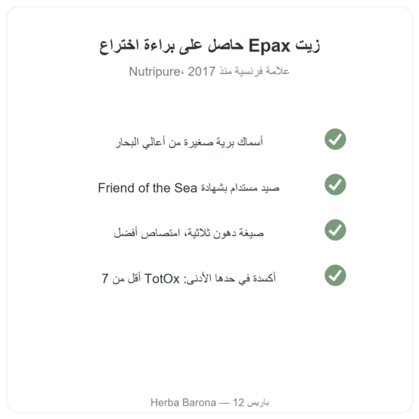 أوميغا 3 Epax من Nutripure – 90 كبسولة الجودة Paris Herba Barona