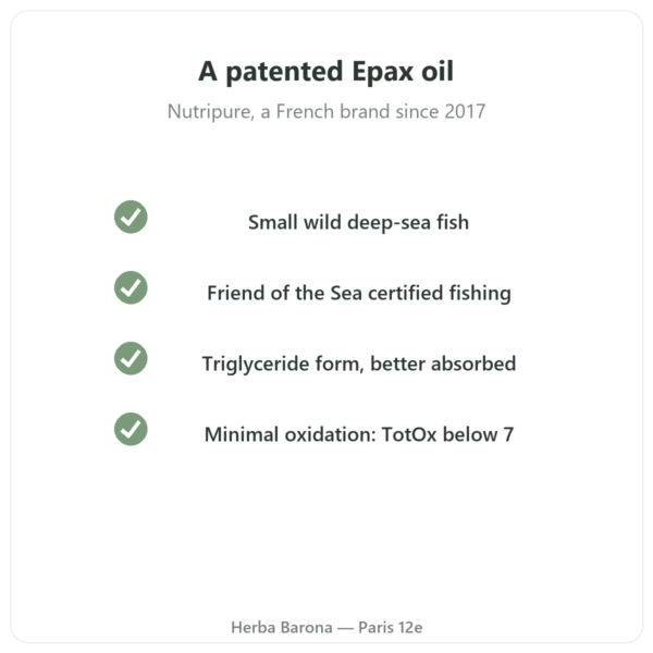 Omega 3 Epax Nutripure – 90 capsules quality Paris Herba Barona