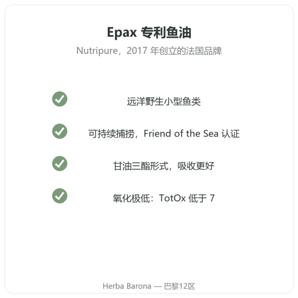 Nutripure Omega 3 Epax 鱼油 – 90 粒胶囊 品质 Paris Herba Barona