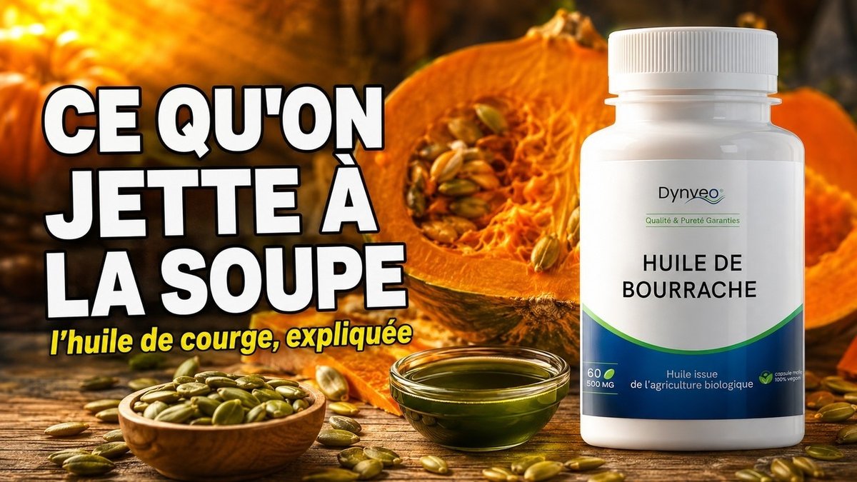 Vidéo Huile pépins de courge Dynveo 60 gél. Paris Herba Barona