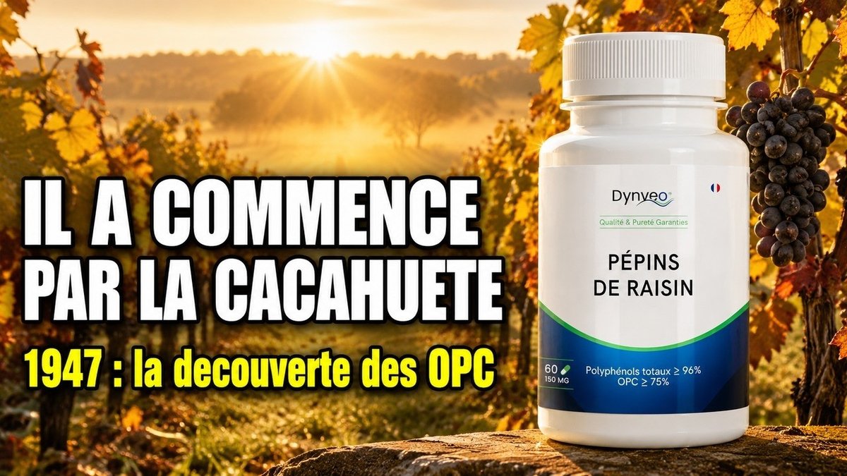 Vidéo Extrait Pépins de Raisin 150 mg 60 gélules DYNVEO Paris Herba Barona