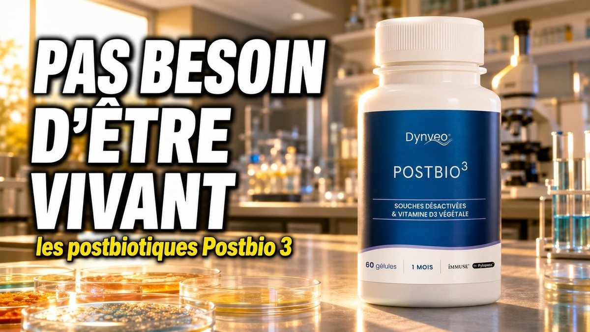 Vidéo Postbio 3 Dynveo 60 gélules Paris Herba Barona