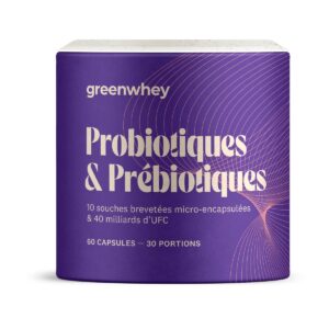Probiotiques & Prébiotiques Greenwhey 10 souches 40 milliards UFC 60 gélules Paris Herba Barona
