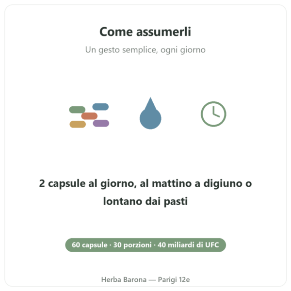 Greenwhey Probiotici & Prebiotici 60 capsule modo d'uso Paris Herba Barona