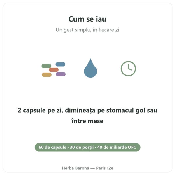 Greenwhey Probiotice & Prebiotice 60 capsule mod de utilizare Paris Herba Barona