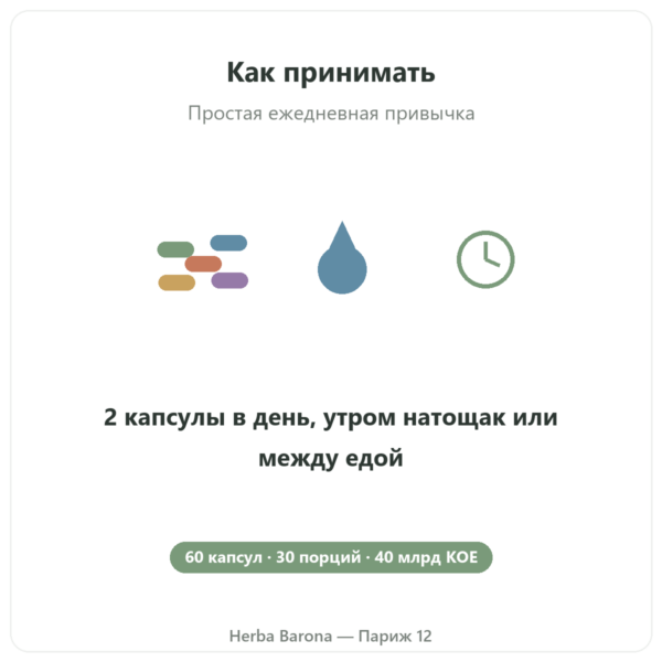 Greenwhey Пробиотики и пребиотики 60 капсул способ применения Paris Herba Barona