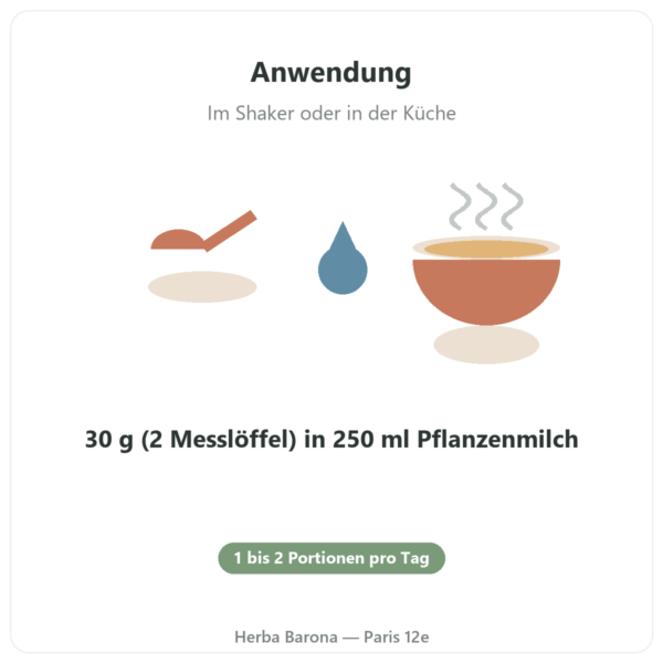 Bio-Pflanzenprotein Nutripure neutral 750 g Anwendung Paris Herba Barona