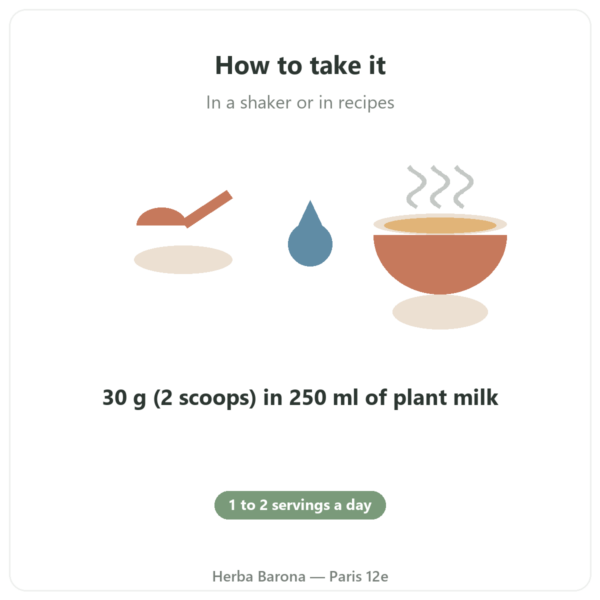 Organic Plant Protein Nutripure unflavoured 750 g how to use Paris Herba Barona