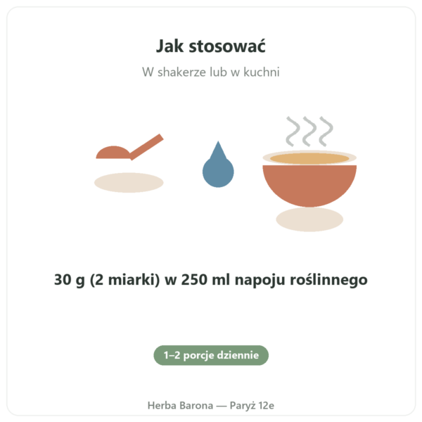 Białko Roślinne Bio Nutripure neutralne 750 g sposób użycia Paris Herba Barona