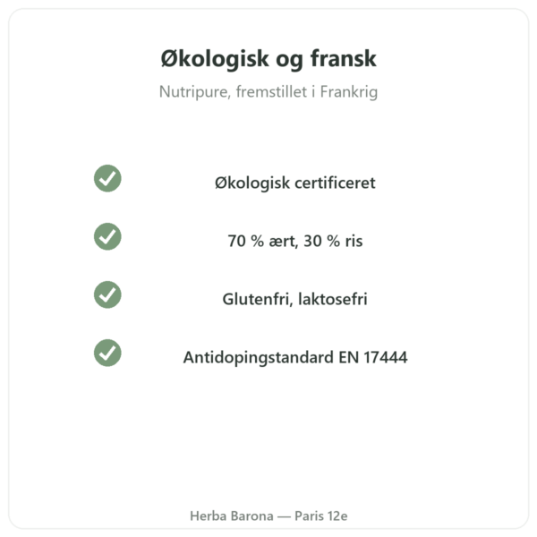 Økologisk Planteprotein Nutripure neutral 750 g kvalitet Paris Herba Barona