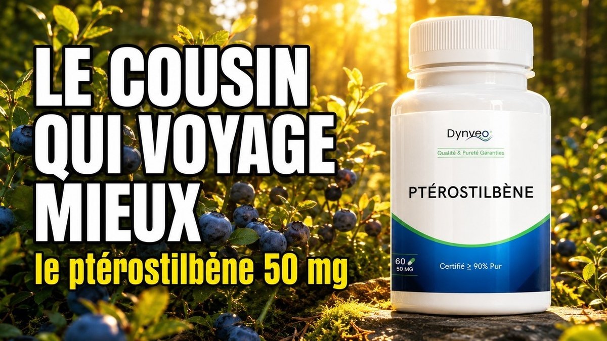 Vidéo Ptérostilbène 50 mg DYNVEO 60 gélules Paris Herba Barona