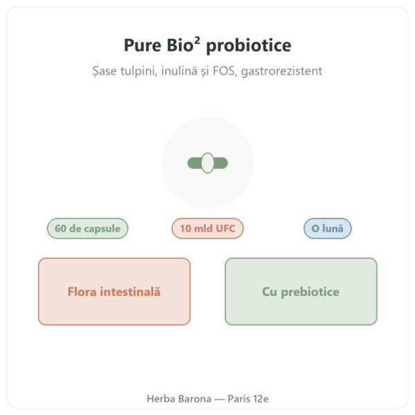 Pure Bio² Probiotice Nutripure 60 de capsule prezentare Paris Herba Barona
