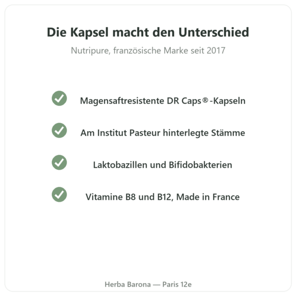 Pure Bio² Probiotika Nutripure 60 Kapseln Qualität Paris Herba Barona