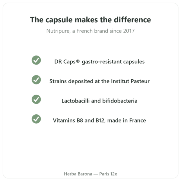 Pure Bio² Probiotics Nutripure – 60 capsules quality Paris Herba Barona