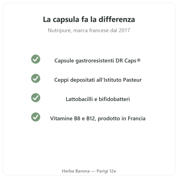 Pure Bio² Probiotici Nutripure 60 capsule qualità Paris Herba Barona