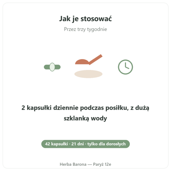 Pure Detox Nutripure 42 kapsułki stosowanie Paris Herba Barona