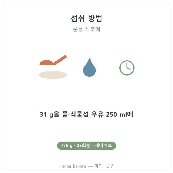 Pure Recovery Nutripure – 무맛 – 775 g 사용법 Paris Herba Barona