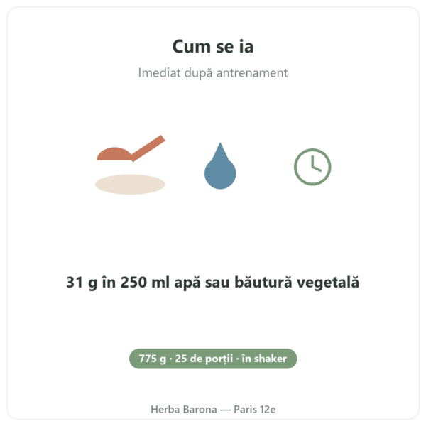 Pure Recovery Nutripure – neutru – 775 g mod de utilizare Paris Herba Barona