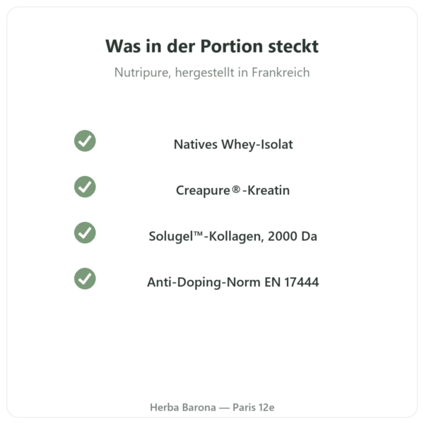 Pure Recovery Nutripure – neutral – 775 g Qualität Paris Herba Barona
