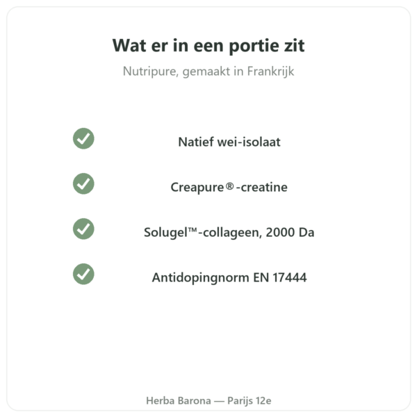 Pure Recovery Nutripure – neutraal – 775 g kwaliteit Paris Herba Barona
