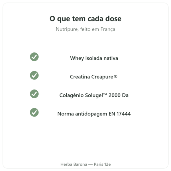 Pure Recovery Nutripure – neutro – 775 g qualidade Paris Herba Barona
